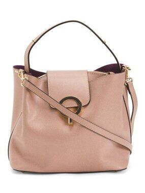 CHEVAL Made In Italy Leather Satchel With Round Hardware